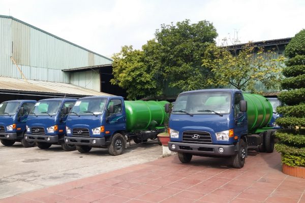 xe hút bể phốt 6 khối Hyundai 110s